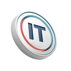 vector illustration of a vintage label "IT" Logo for Your Business