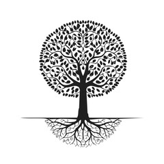 vector tree silhouette