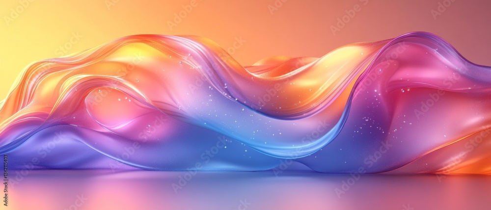 Poster abstract colorful wave pattern