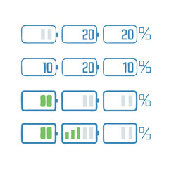 Battery Charge Icons Set