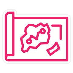 Pirate Map Icon Style