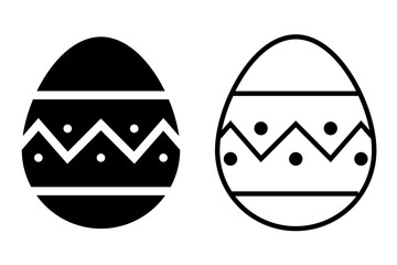Easter Eggs Holiday Decoration Icons