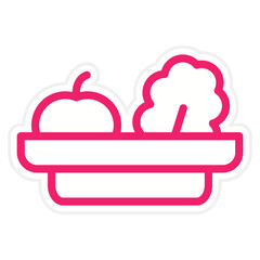 Healthy Food Icon Style
