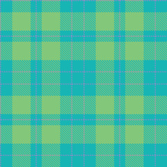 Neon Topaz Seamless Tartan with Dark Perrywinkle accents Textile Design
