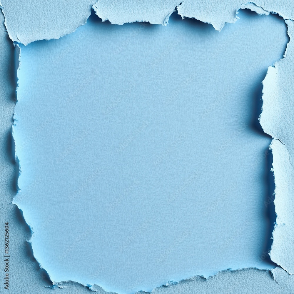 Aufkleber light blue paper with torn edges texture for using as text box