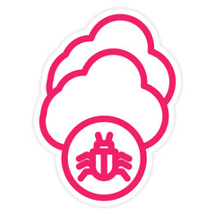 Infected Cloud Icon Style