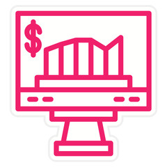 Obraz premium Market Statistics Icon Style