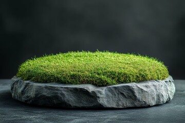 Fototapeta premium Moss Island on a Stone Platform
