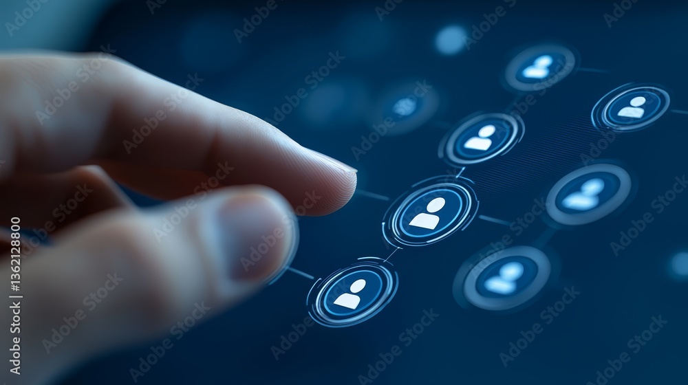Poster fingertip interaction activating tablet digital interface for seamless navigation and control