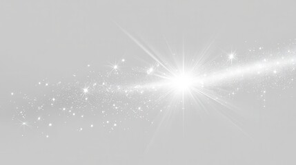 isolated sparkles light shine white background glowing silver shining star effects various light flares illustration
