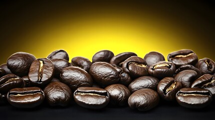 Roasted Coffee Beans Close Up Macro Photography