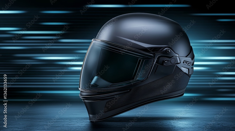 Aufkleber protective headgear on display closeup view of helmet resting on table with blurred background