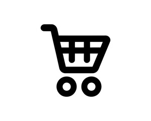 Shopping cart icon for online shopping and retail design. Line art shopping cart icon outline vector illustration 