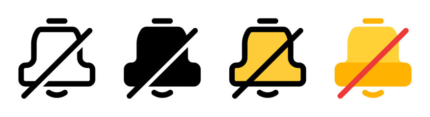 Modern mute icon with simple and elegant design. Ideal for audio, video and notification control applications.