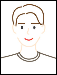 Female male illustration front 여성 남성 일러스트 정면