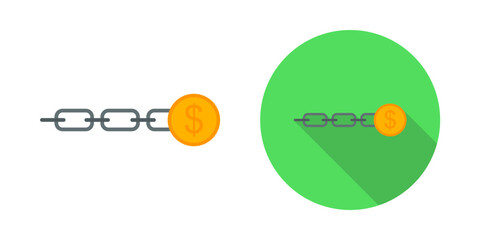 Unique Link Sales Vector Icon