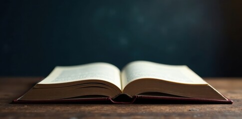Empty book on dark background, void, background