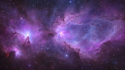 Obraz premium A beautiful and colorful nebula filled with many bright stars