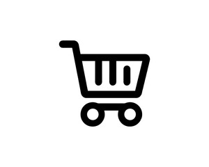 Shopping cart icon for online shopping and retail design. Line art shopping cart icon outline vector illustration 