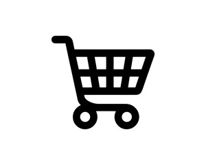 Shopping cart icon for online shopping and retail design. Line art shopping cart icon outline vector illustration 