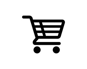 Shopping cart icon for online shopping and retail design. Line art shopping cart icon outline vector illustration 