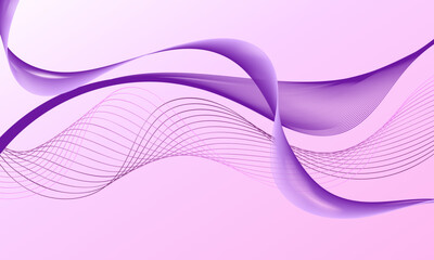 pink purple violet smooth lines wave curves on soft gradient abstract background