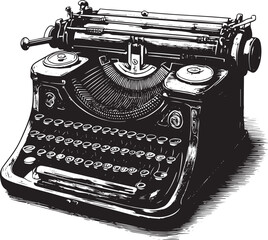 Type writer machine vector illustration