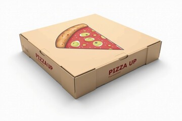 Mockup design of a pizza box with vibrant graphics