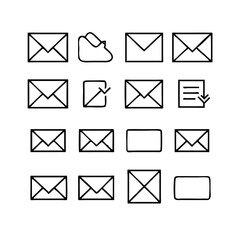Email Envelope Icons Vector