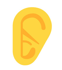Yellow ear illustration 