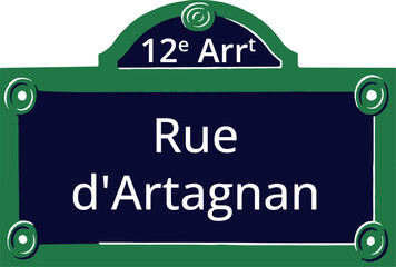 Obraz premium 12e Arrt, Elegant Parisian Street Sign