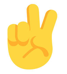 peace sign with hand