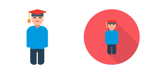 Unique Student Standing Vector Icon