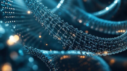A close-up of a digital biotech interface analyzing molecular structures in a high-tech setting.