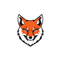 Fox logo. Fox head mascot logo vector illustration. Unique fox logo, fox illustration. 