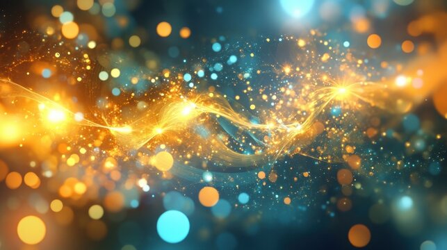 A conceptual image of a quantum vacuum fluctuation, visualized as energy waves forming particles.