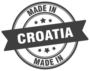 Made in Croatia round sign. Made in Croatia stamp.