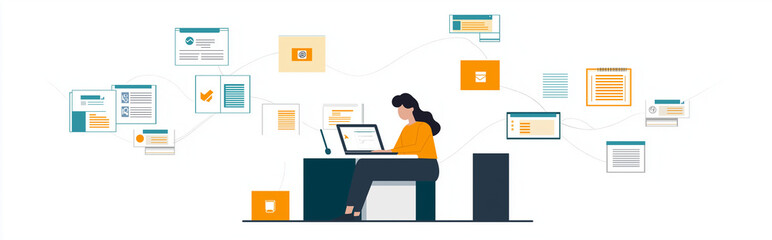 Business Professional Using AI-Powered Document Management Software – Digital Transformation in Oil & Gas Financial Data Science with Virtual Documents