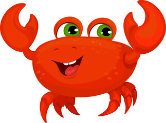 A fun and adorable cartoon crab with a cheerful expression. This cute sea creature is perfect for children’s projects, marine-themed designs, posters, stickers, and more. The high-quality vector file 