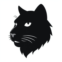 Bobcat logo on white background. Bobcat head. Vector illustration. 