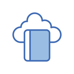 Cloud Library Vector icon