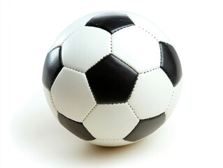Obraz premium Isolated Soccer Ball on White Background Ready for the Big Game