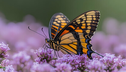 Obraz premium Butterfly on lavender