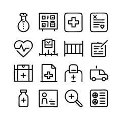 Hospital UI Icons Vector