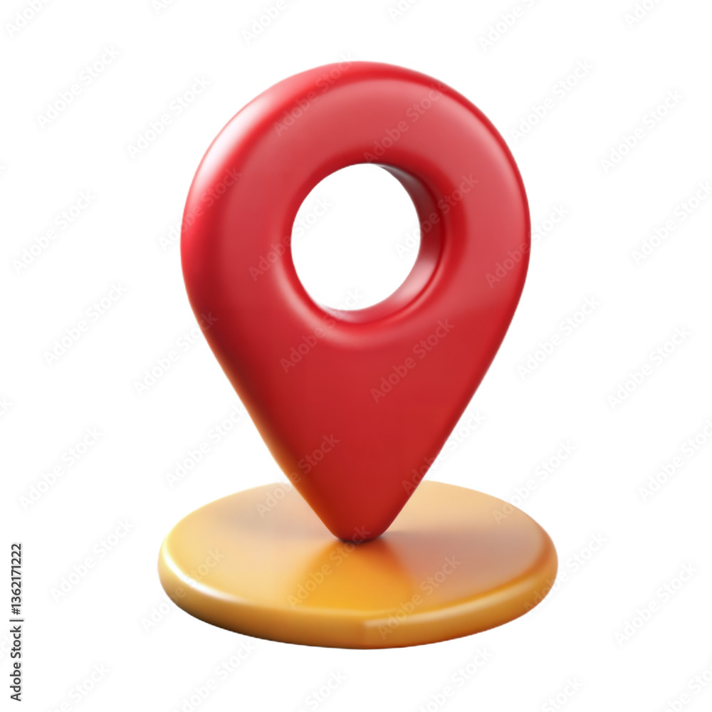 Poster 3d map pointer isolated on transparent background. png
