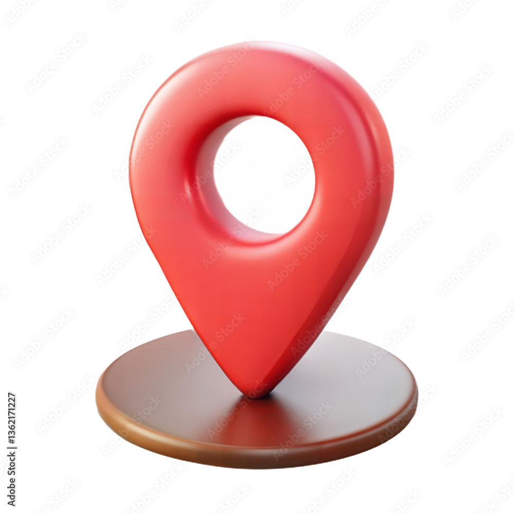 Poster 3d map pointer isolated on transparent background. png