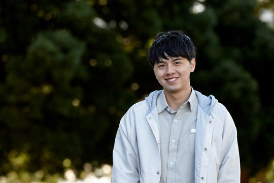 Confident young Chinese student