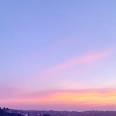 Obraz premium Sky with a soft pastel hue at dawn