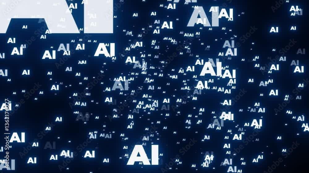 Poster a cayan holographic digital brain representing artificial intelligence, neural networks, and futuris
