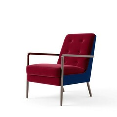 Fototapeta premium red armchair isolated on white background